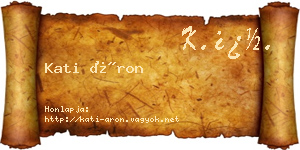 Kati Áron névjegykártya