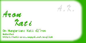 aron kati business card